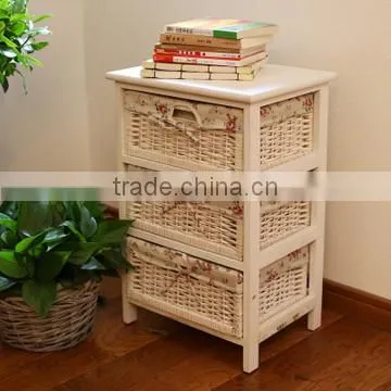 handmade neat with 4 tiers drawers white wicker drawer bathroom cabinet wicker cabinet