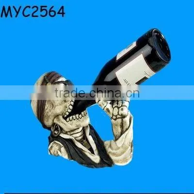 Black Bear and Beehive Tabletop Single Wine Bottle Holder