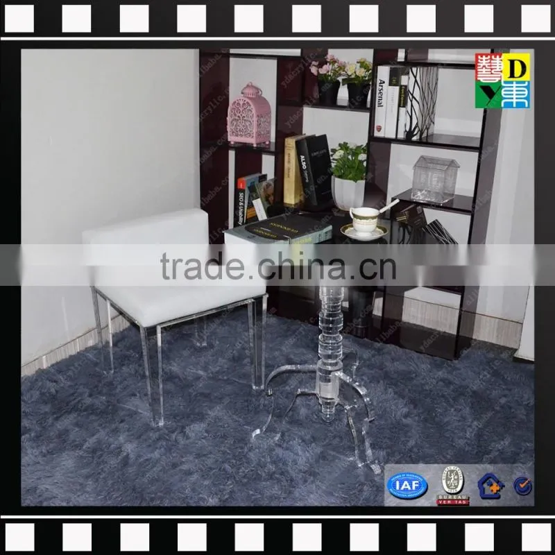 Modern design acrylic console side table clear lucite round coffee table from china manufacturer