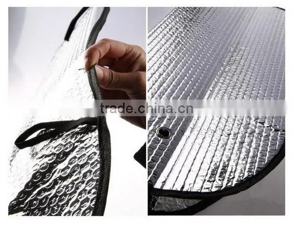 Custom design aluminum front windshield folding car sunshades for car
