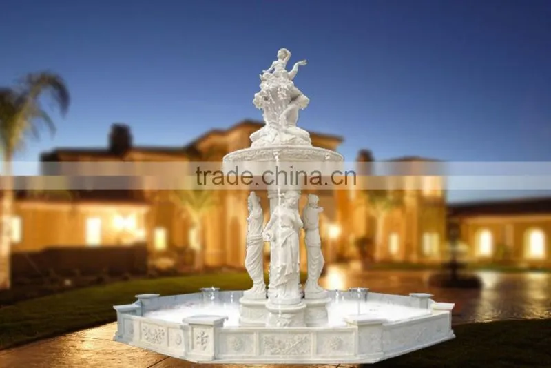 Hand Carving Marble Fountain of Four Beautiful Season Ladies Statue