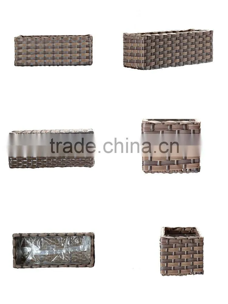 Garden Home Fuiniture Outdoor Plastic Rattan Basket Laundry Storage Box Baskets