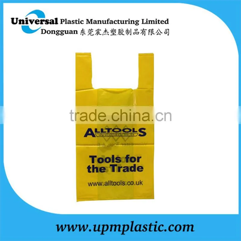 plastic t-shirt bag for shopping