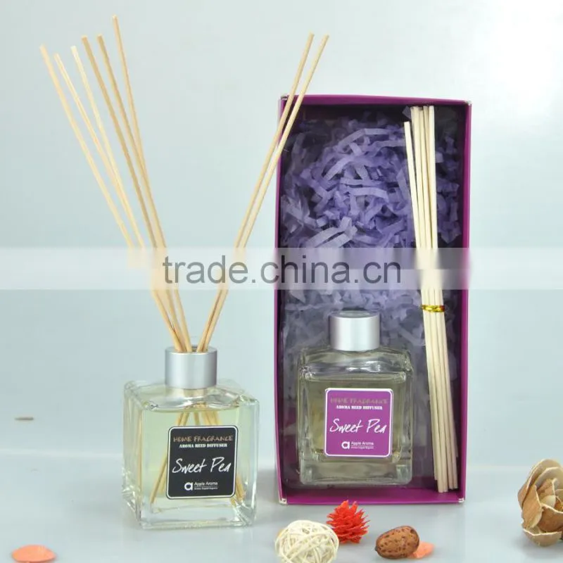 fragrance oil air freshener reed stick aroma diffuser packaging with aluminum cap