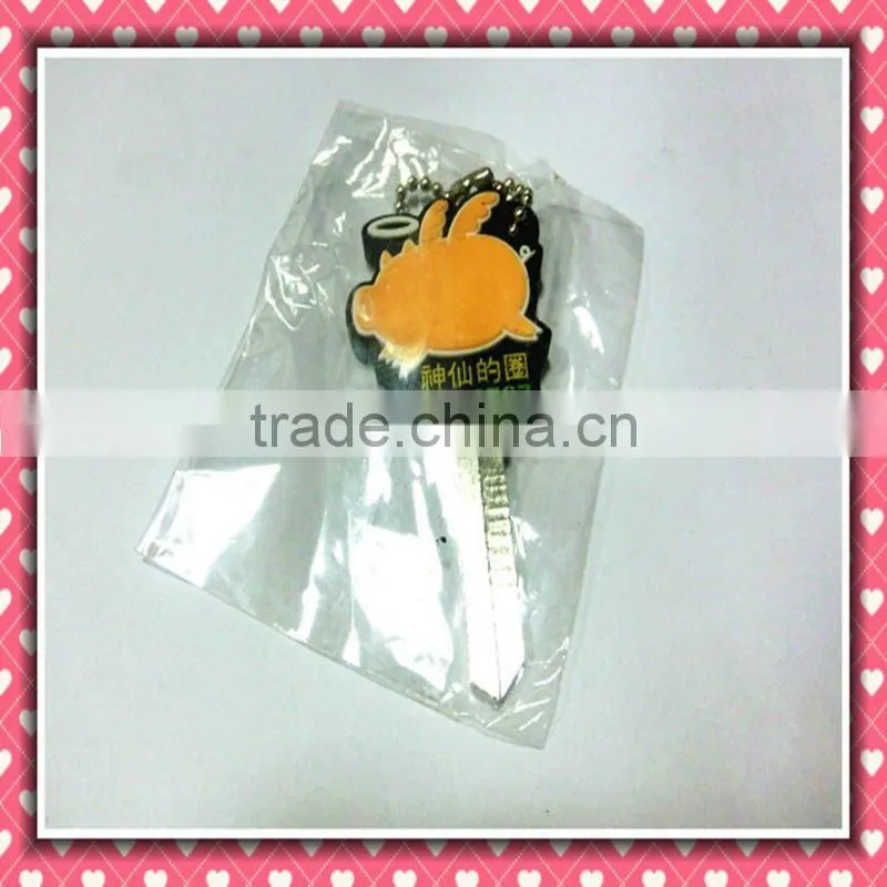 Wholesale high quality silicone rubber keychain