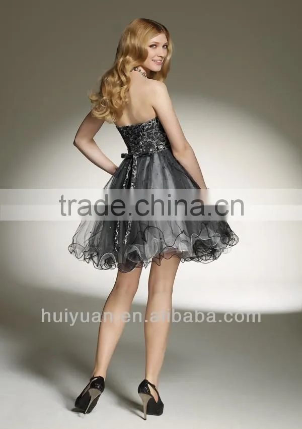 Tulle Brocade and Beaded Sweetheart Designer Cocktail dresses