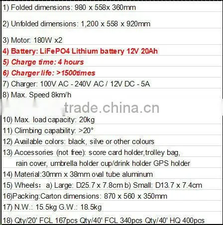3 Whieel Cheap Remote Control aluminum lightweight trolley