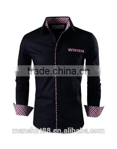 2016 fashionable slim fit casual shirts for men