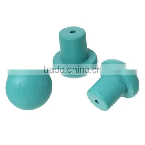 Malachite green Mushroom Wood Jewelry Case Box Drawer Pull Handle Knobs 20mmx20mm