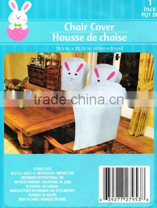 SET-4 White Felt EASTER BUNNY & RABBIT CHAIR COVER