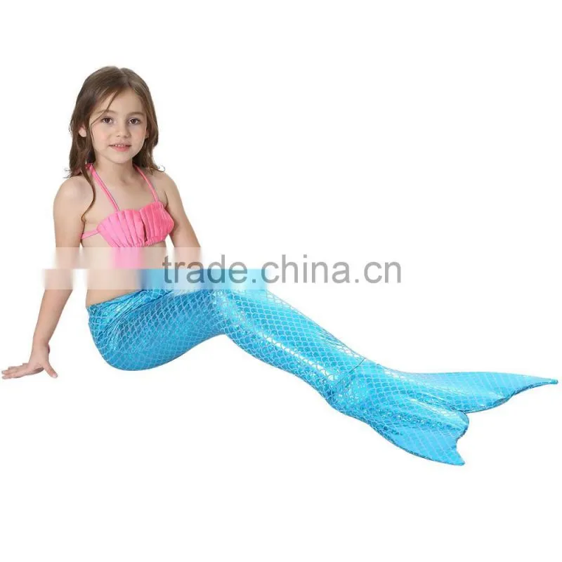 3pcs Swimmable Mermaid Tail with Monofin Swimming Mono Flippers Swimwear