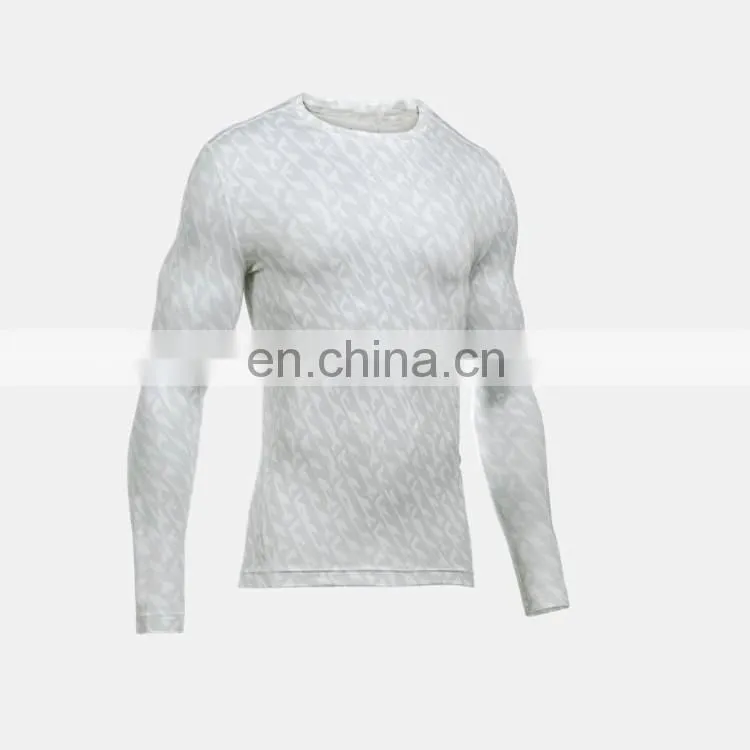 fashion crew neck new design printing dry fit compression
