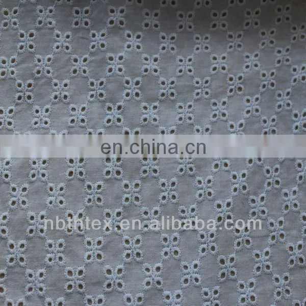 100% cotton embroidery fabric stock lot