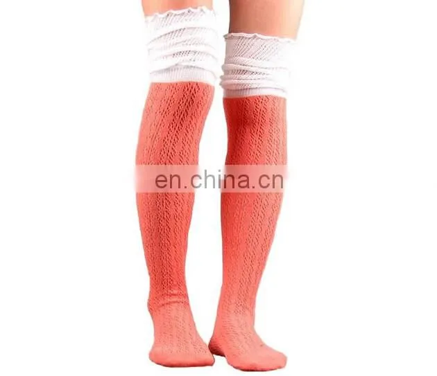 Hot Selling Women socks Colorful Lace Hollow over the knee socks In stock