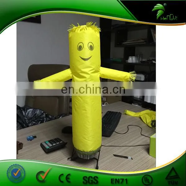 Popular Cheap Small Indoor Inflatable Air Dancer, Yellow Custom Logo Printing Attractive Mini Desktop Tube Man