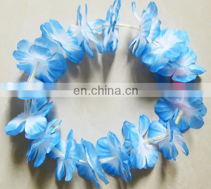 Christmas party flashing garland led light wreath hawaii led lei colored led garland