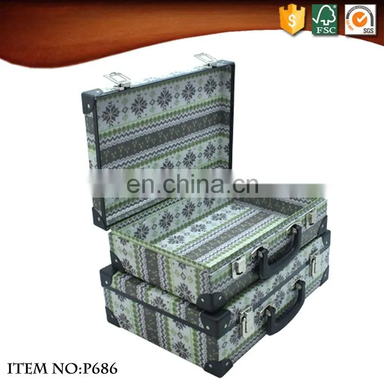 2016 New Design Cardboard Suitcase Shape Box