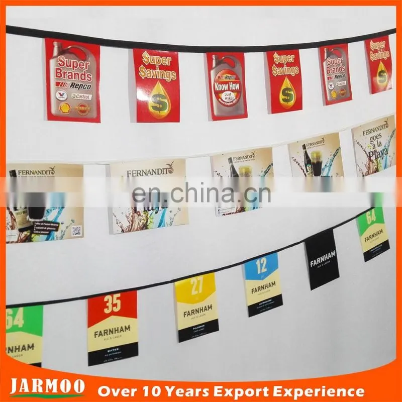custom indoor bunting and string flag