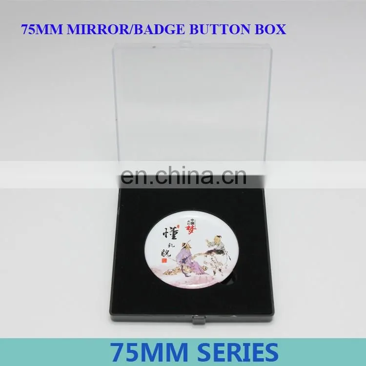 75MM badge series plastic packing box, gift box special badges, empty gift packing boxes