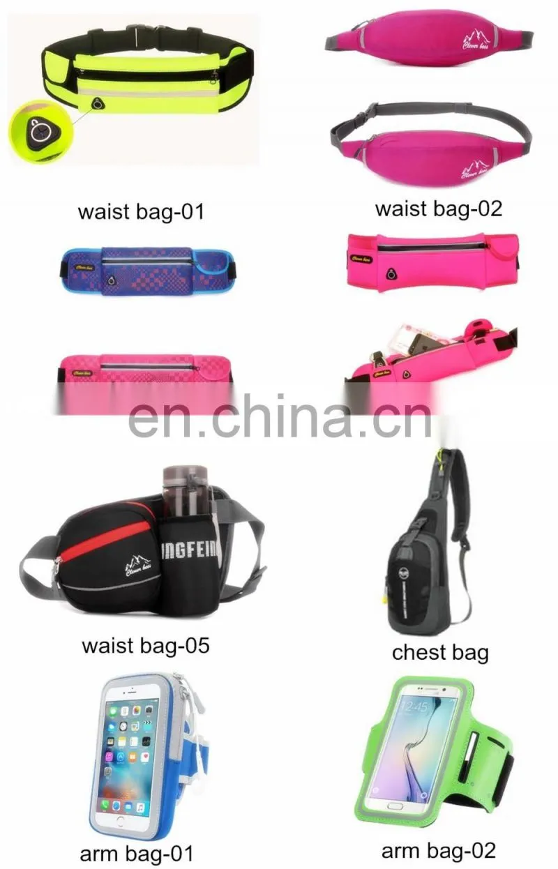 Custom Promotional Blue Polyester Nylon Sports Bag with Zipper for Extra Security for running