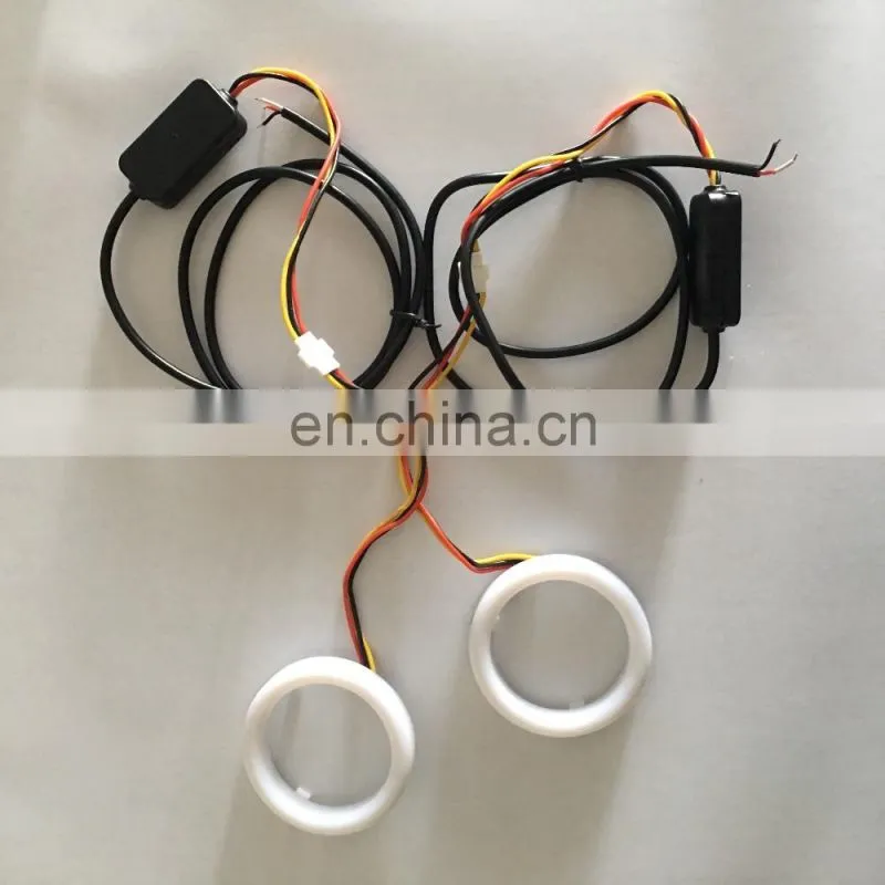 dual color cotton light LED halo ring angel eyes white amber