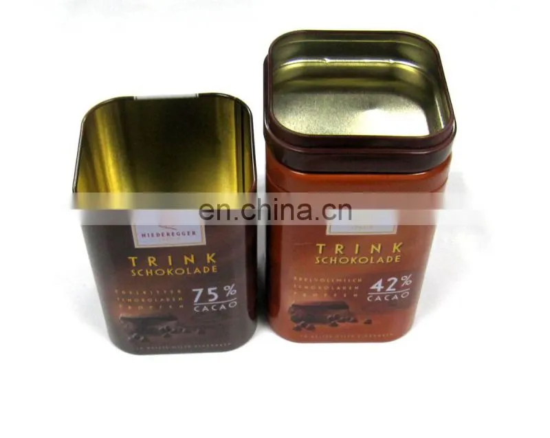 beatiful decorative package square tin box