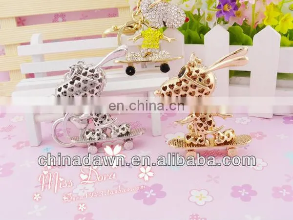 Fashion cute snoopy crystal diamond keychain CD-KD003