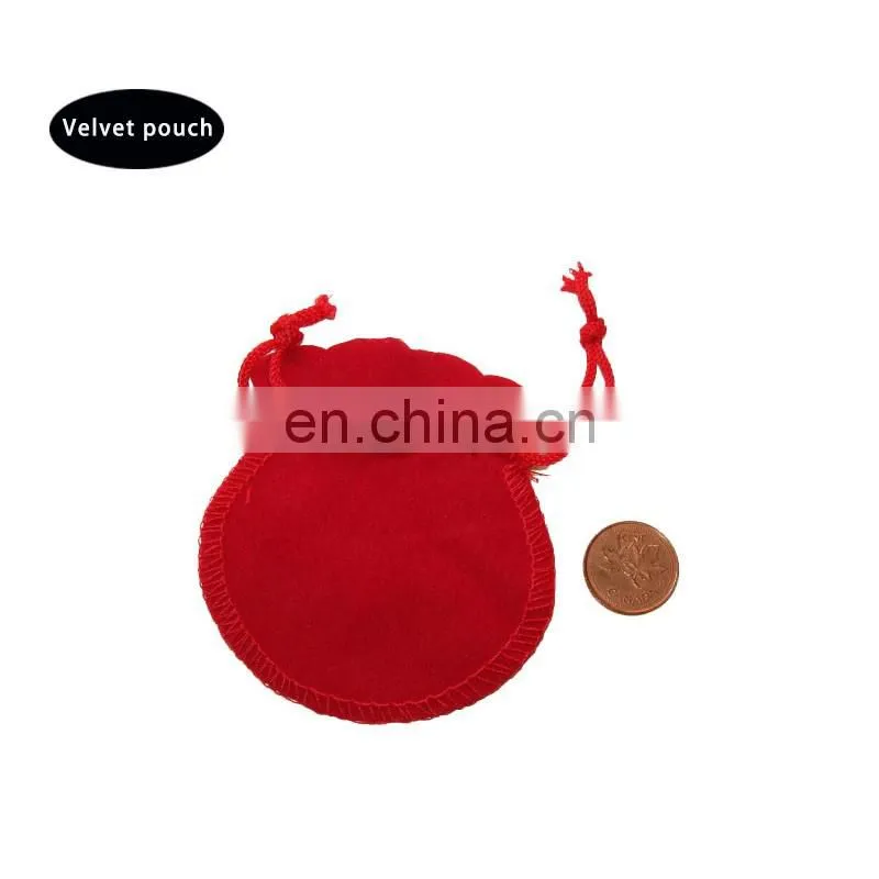 Custom printed velvet drawstring pouch fabric gift bags wholesale