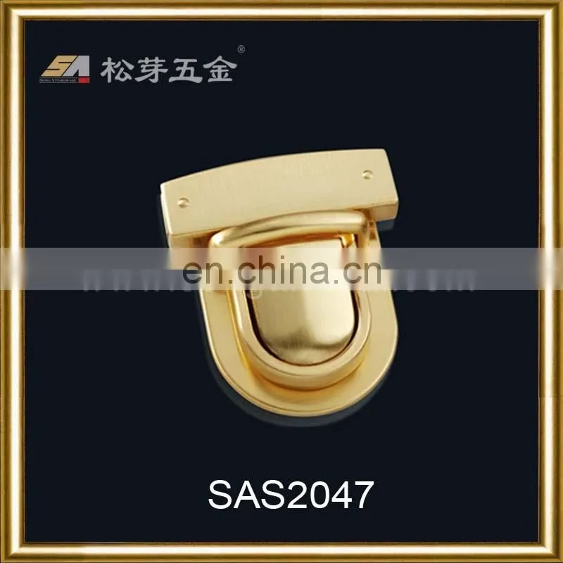 China Gold Supplier For Supply Custom Gold Color Press Bag Lock Accessories