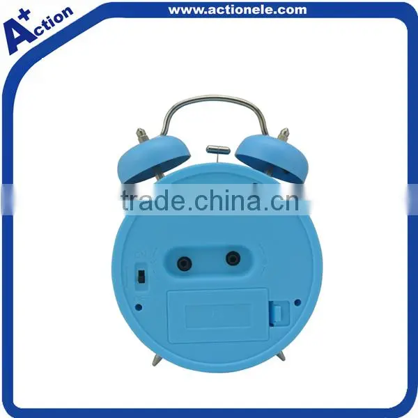 Analog Table Twin Bell Alarm Clock with LED Backlight