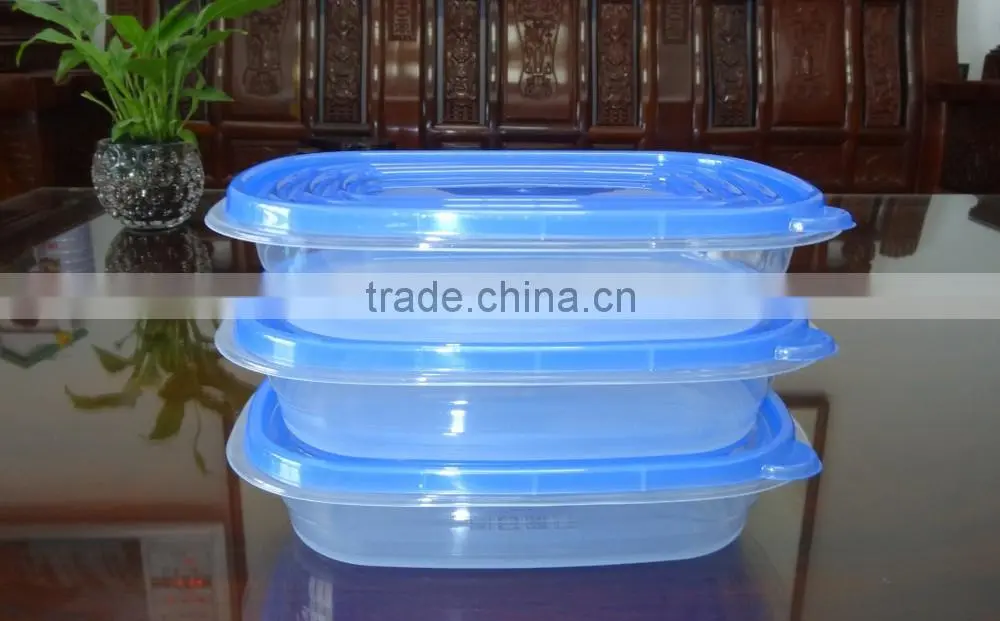Good selling 3 pcs set plastic food storage container 1000ml