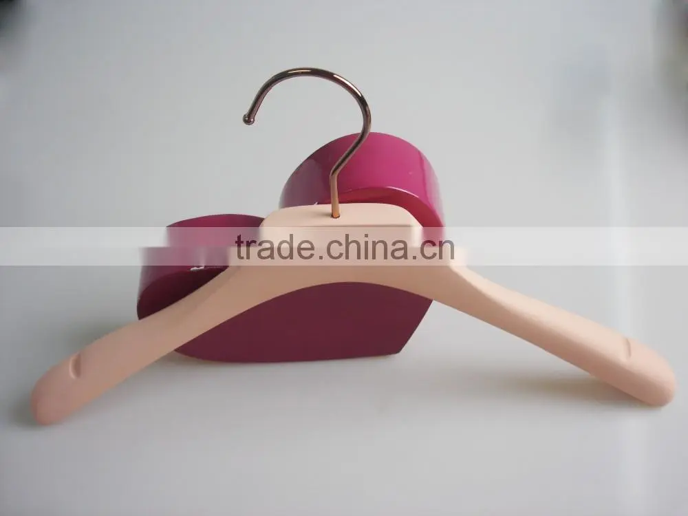 HA7058 wooden hanger with rubber coated coat dress hanger