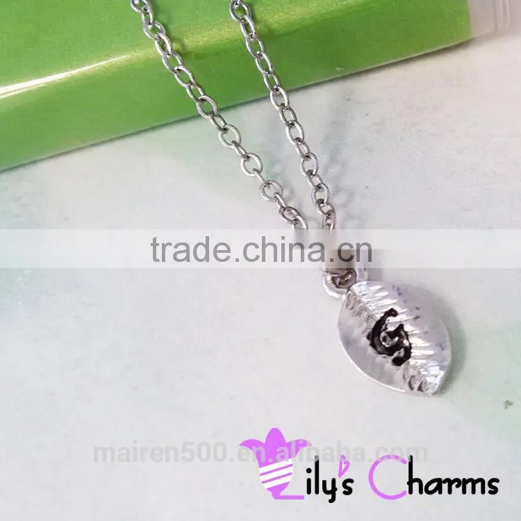wholesale costume initial disc pendant necklace jewelry