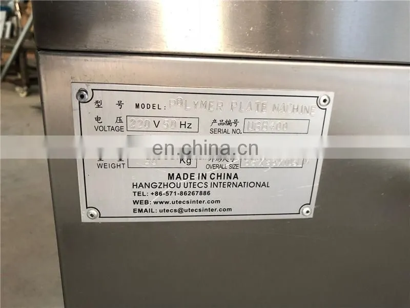UT4030S eco-friendly water wash flexo polymer plate making machine, UV light photopolymer resin exposure developing equipment