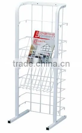 Wire steel metal magazine display rack