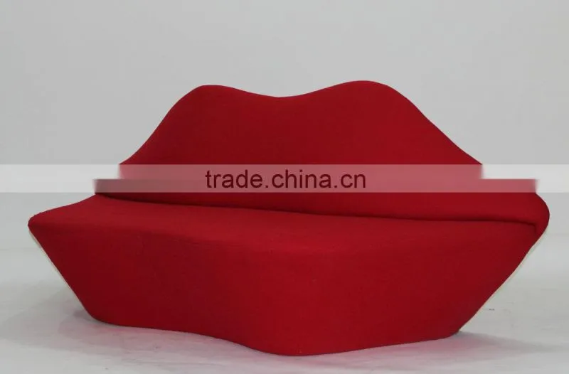 Home furniture living room red lip sofa