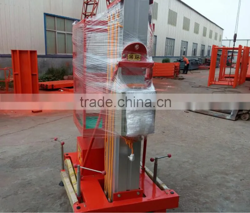 hydraulic single mast aluminum alloy small home lift