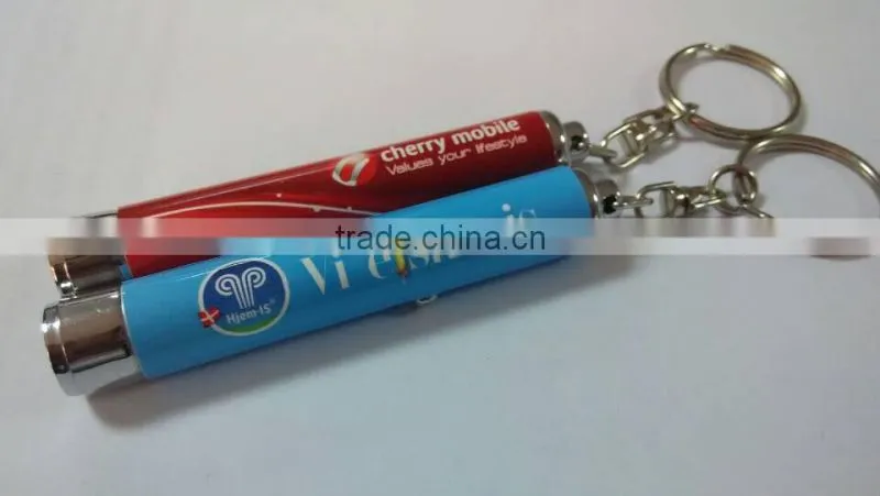led custom design flashlight project all logo keyring to promotion