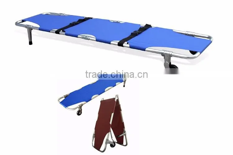 durable folding wheel stretcher for emergency