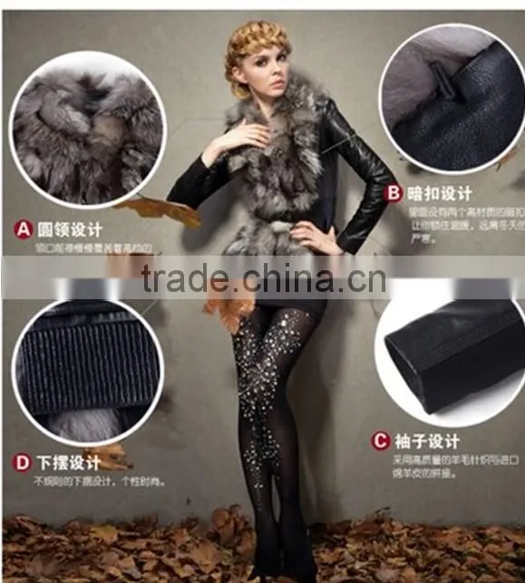 fox fur leather down