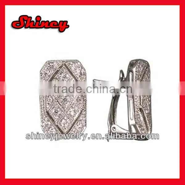 yiwu wholesale cheap jewelry crystal paved hook styled pearl earring