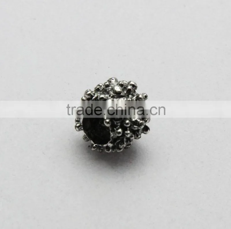 Popular Drum Shape Anti-silver Large Hole Metal Beads, Zinc Alloy Bracelets & Necklaces Beads Accessories
