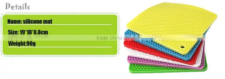 2015 Honeycomb shaped Silicone mat/pot pad