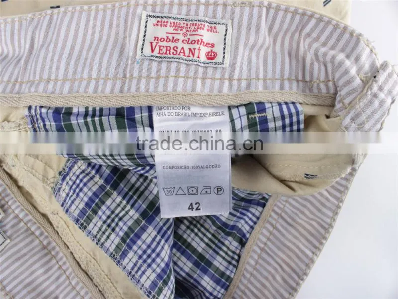 Mens cheap 100%cotton garment stocklot in China printed shorts
