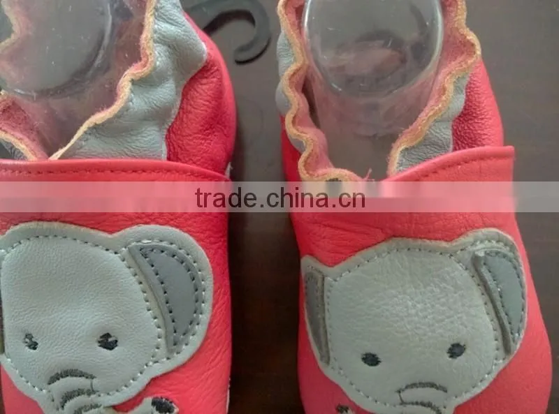 Fancy high quality bay pink leather shoes