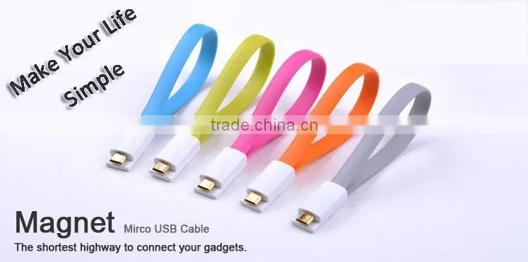 ODM 1inch micro usb cable magnet flat design form alibaba china