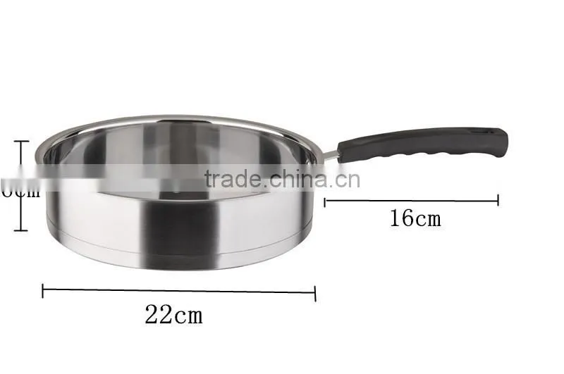 good quality Stainless steel frying pan sauce pan