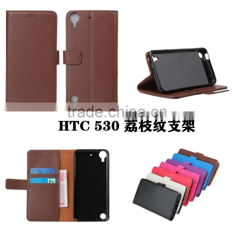MMT Litchi Grain wallet leather flip case for HTC 530 holder leather case with card slot for HTC 530
