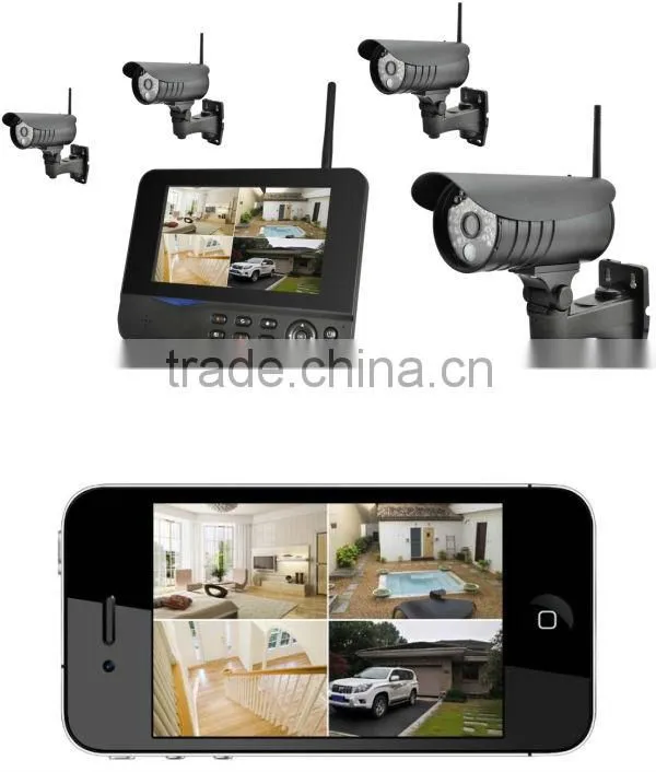 4ch digital wifi security wireless ip camera support android phone iphone