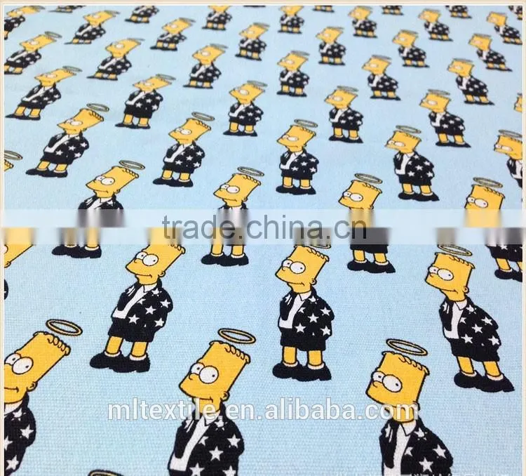 Cheap kids cartoon curtains printed fabrics/printing fabric